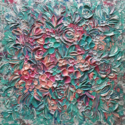 Cotton Candy Florals - Multi Color by Nada Khatib canvas print