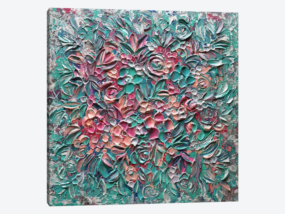 Cotton Candy Florals - Multi Color by Nada Khatib 1-piece Canvas Art