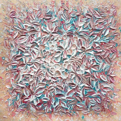 Frosted Florals - Pink Blue by Nada Khatib canvas print