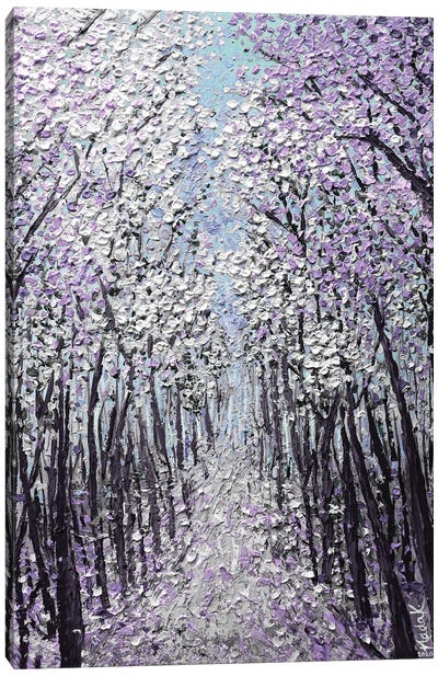 Driftwood In September - Purple White Canvas Art Print - Art Enthusiast