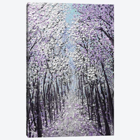 Driftwood In September - Purple White Canvas Print #NKH50} by Nada Khatib Canvas Artwork
