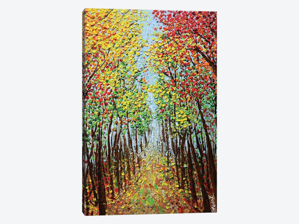Driftwood In September - Red Yellow Green by Nada Khatib 1-piece Art Print