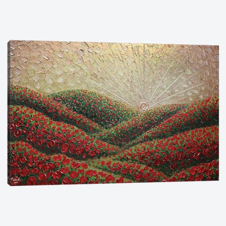 Hidden Hills - Gold Red Canvas Print #NKH58} by Nada Khatib Canvas Artwork