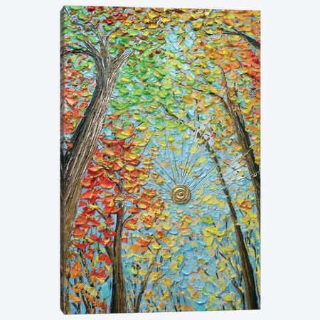 A Colorful Evolution - Green Yellow Red Canvas Print #NKH5} by Nada Khatib Canvas Artwork