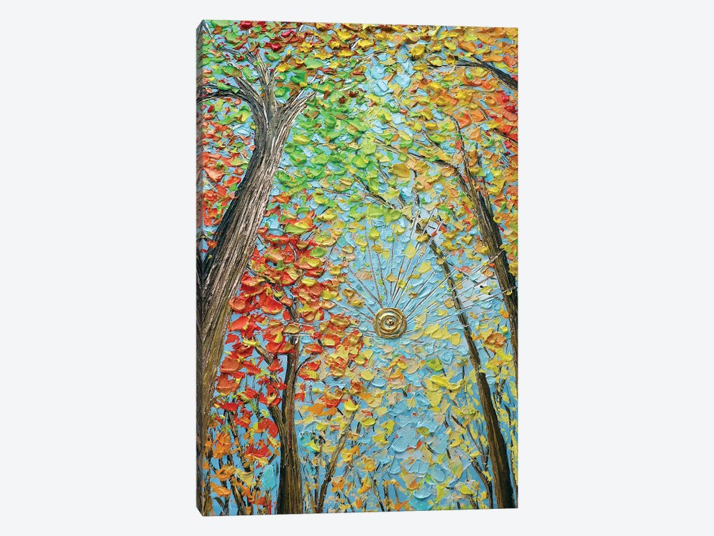 A Colorful Evolution - Green Yellow Red by Nada Khatib 1-piece Canvas Wall Art