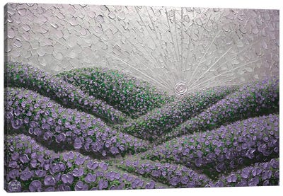 Hidden Hills - Purple Gray Canvas Art Print - Nada Khatib