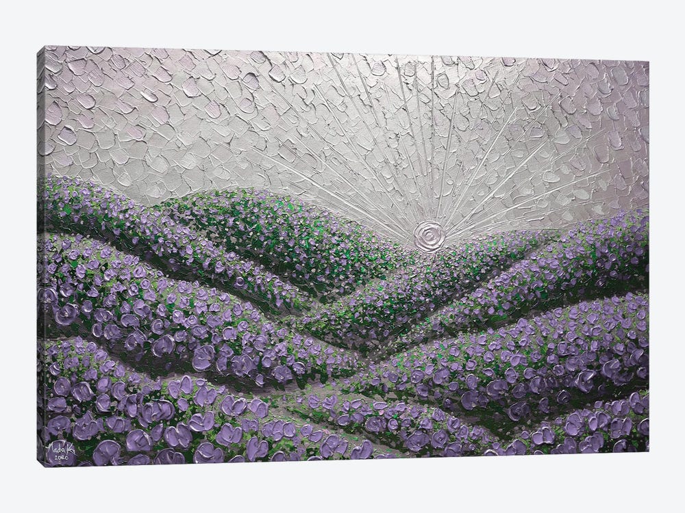 Hidden Hills - Purple Gray by Nada Khatib 1-piece Canvas Print
