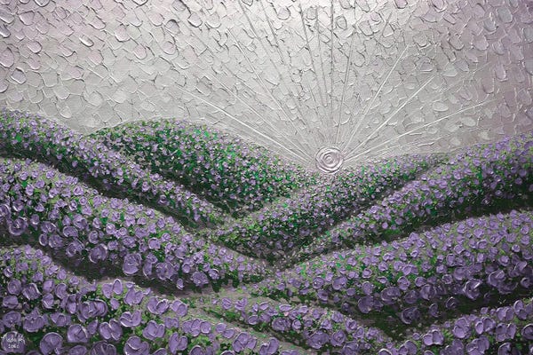 Hillsides: Hidden Hills - Purple Gray by Nada Khatib