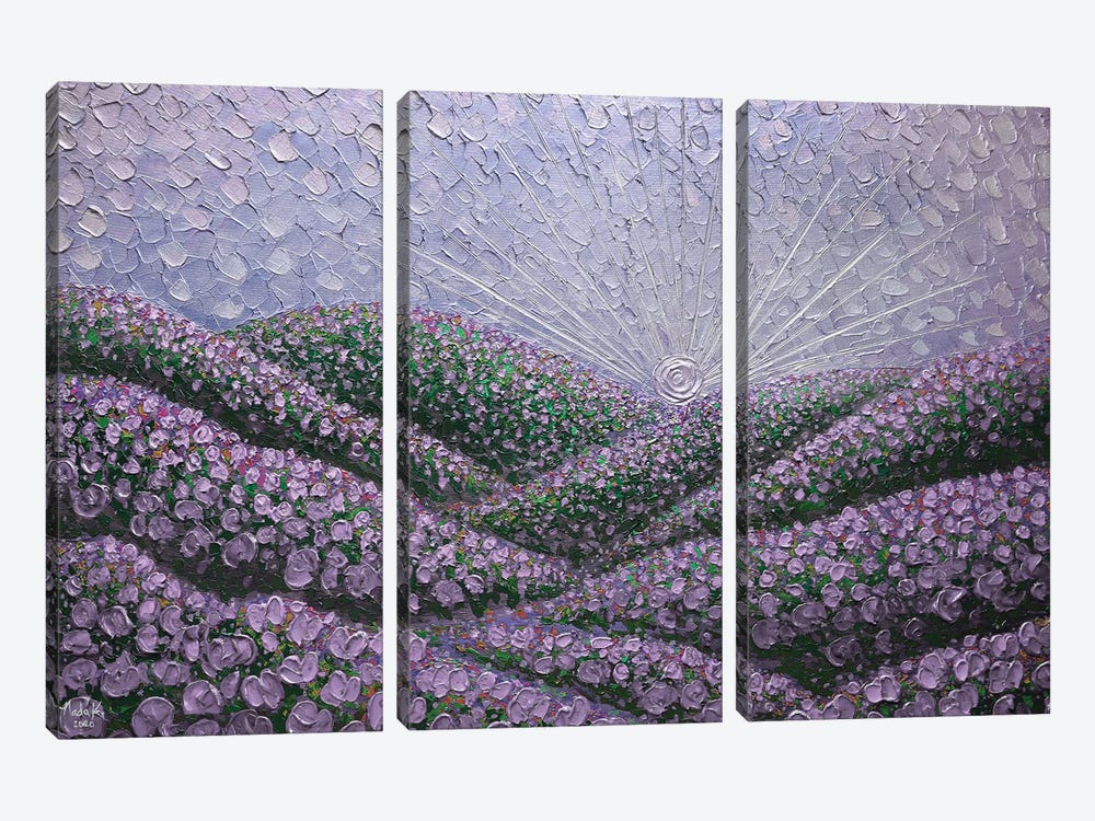 Hidden Hills - Purple by Nada Khatib 3-piece Canvas Art