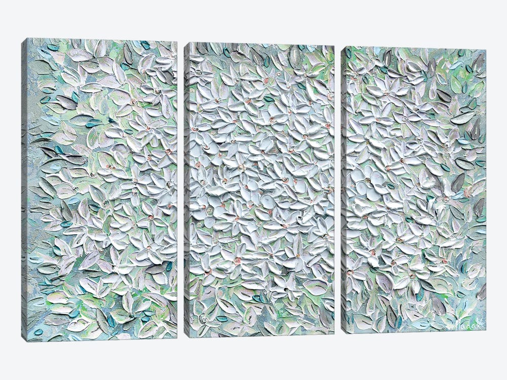 Jasmine - Mint Green by Nada Khatib 3-piece Canvas Art