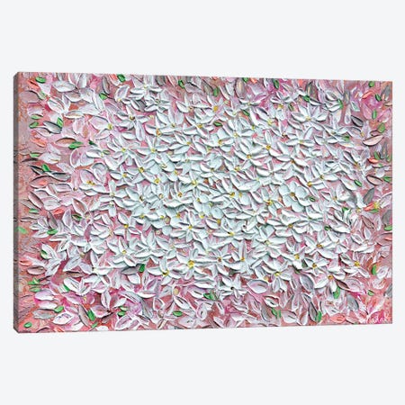 Jasmine - Pink Magenta White Canvas Print #NKH68} by Nada Khatib Art Print