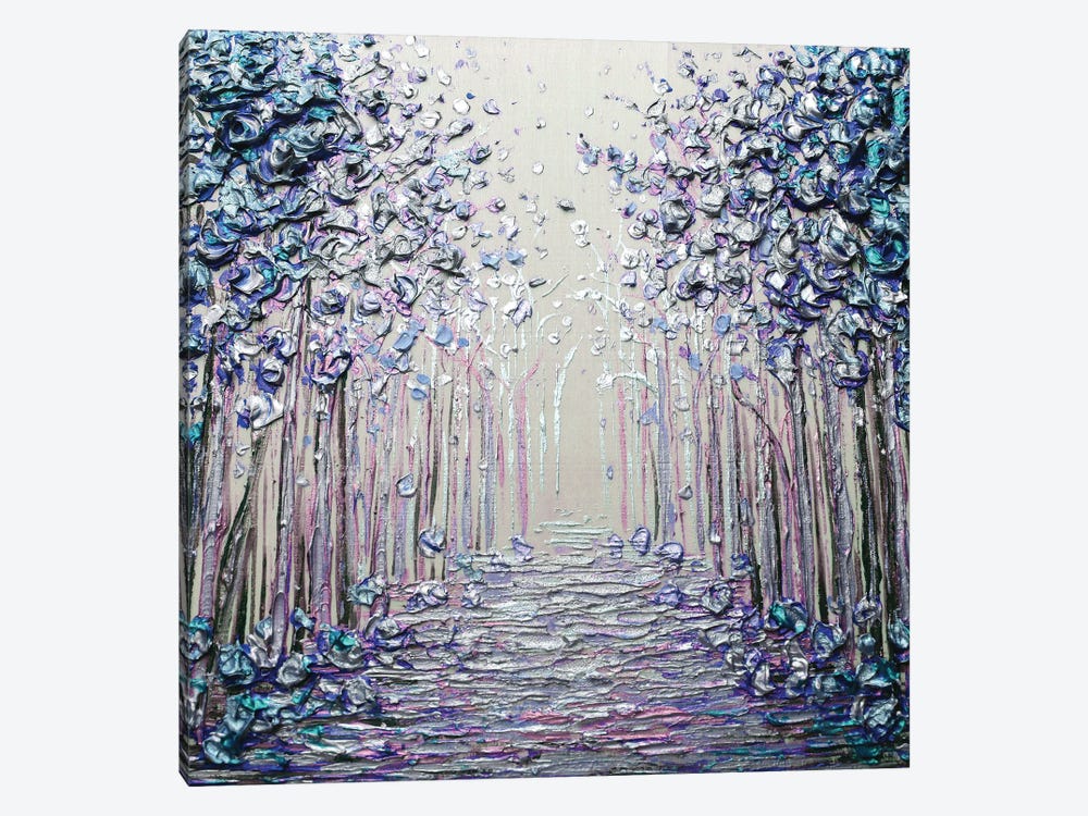 Loving You - Blue Purple Pink by Nada Khatib 1-piece Canvas Art Print