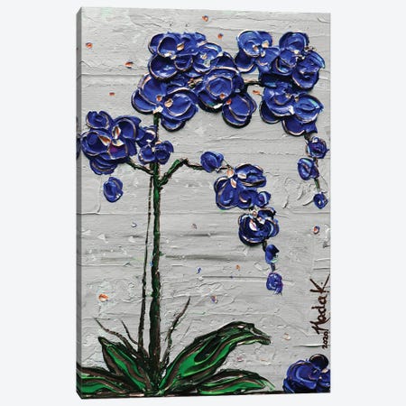 Orchid - Blue Gray Canvas Print #NKH85} by Nada Khatib Canvas Wall Art