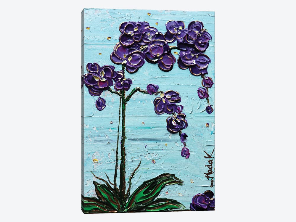 Orchid - Purple Blue by Nada Khatib 1-piece Canvas Wall Art