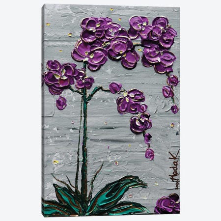 Orchid - Purple Gray Canvas Print #NKH88} by Nada Khatib Art Print