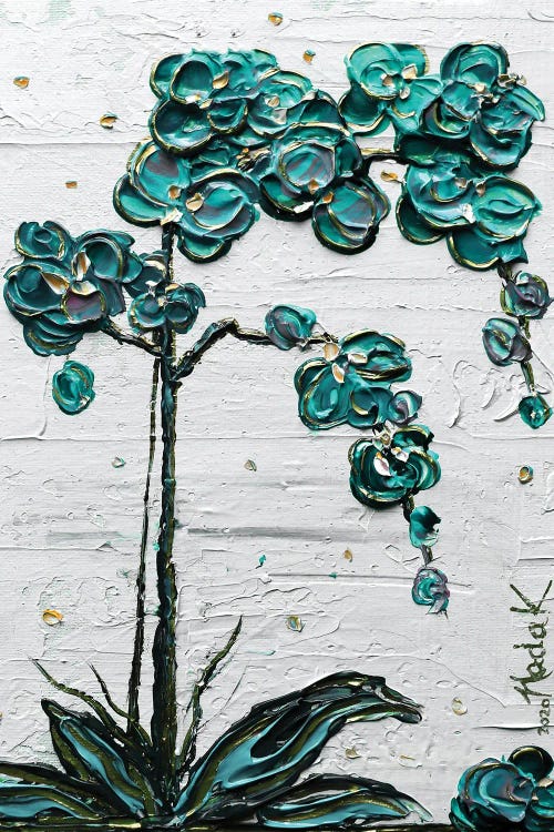 Orchid - Turquoise Blue White