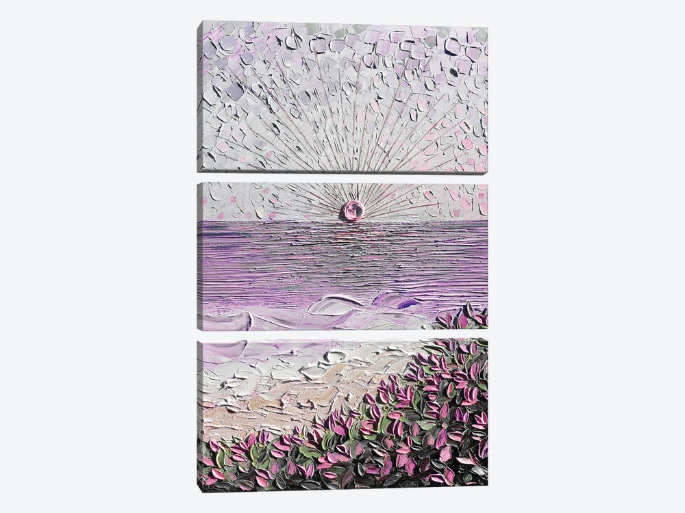 Our Hideaway - Purple Pink Magenta by Nada Khatib 3-piece Canvas Art Print