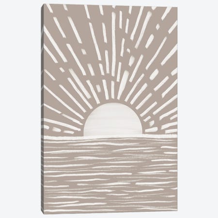Gray Sunrise Canvas Print #NKI100} by Nikki Canvas Art Print