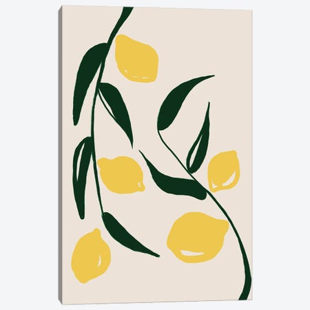 Lemon Trees Canvas Print #NKI109} by Nikki Canvas Art Print