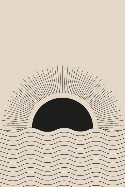 Beige Black Sunset