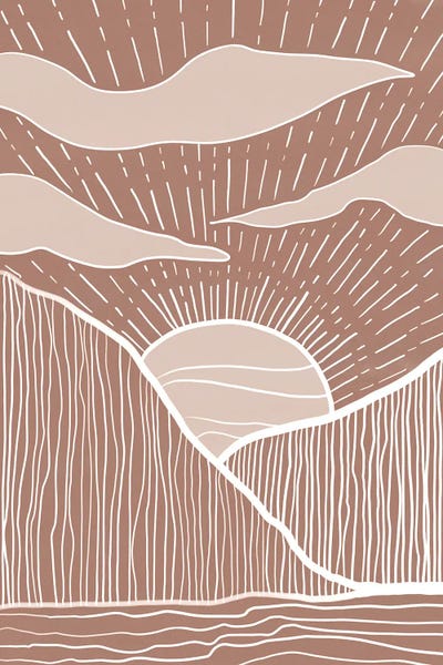 Terracotta Landscape by Nikki framed wall art