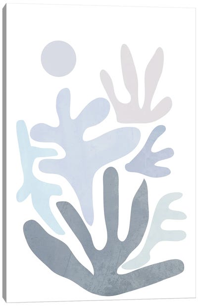 Pastel Coral Reef Canvas Art Print - The Cut Outs Collection
