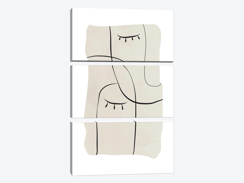 Two Faces Line by Nikki 3-piece Art Print