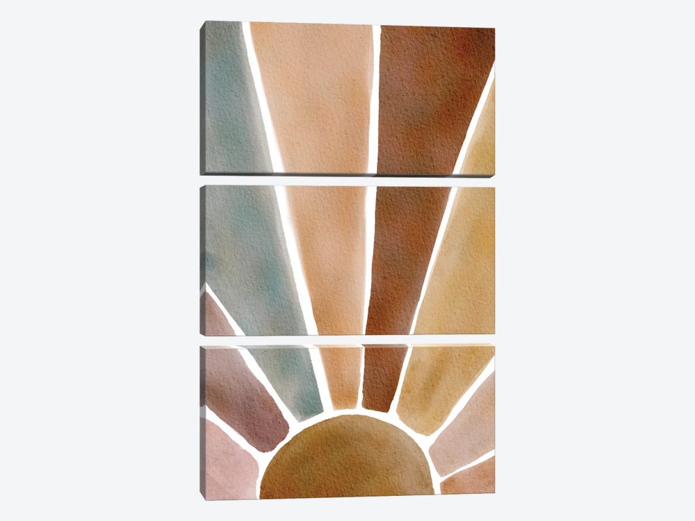 Earth Tone Sunrise by Nikki 3-piece Canvas Art Print