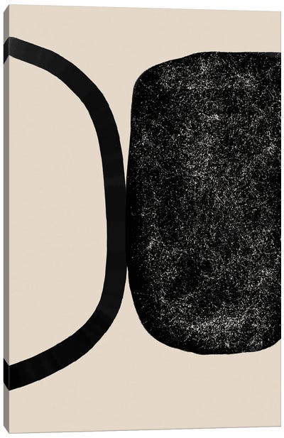 Beige Black Geometric Art Canvas Art Print - All Things Matisse