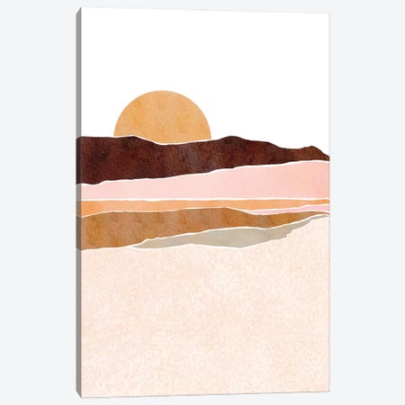 Sunrise Seascape Canvas Print #NKI126} by Nikki Canvas Artwork