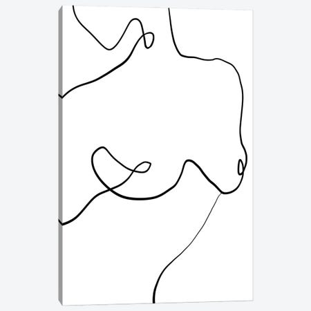 Nude Abstract Line Canvas Print #NKI127} by Nikki Canvas Wall Art