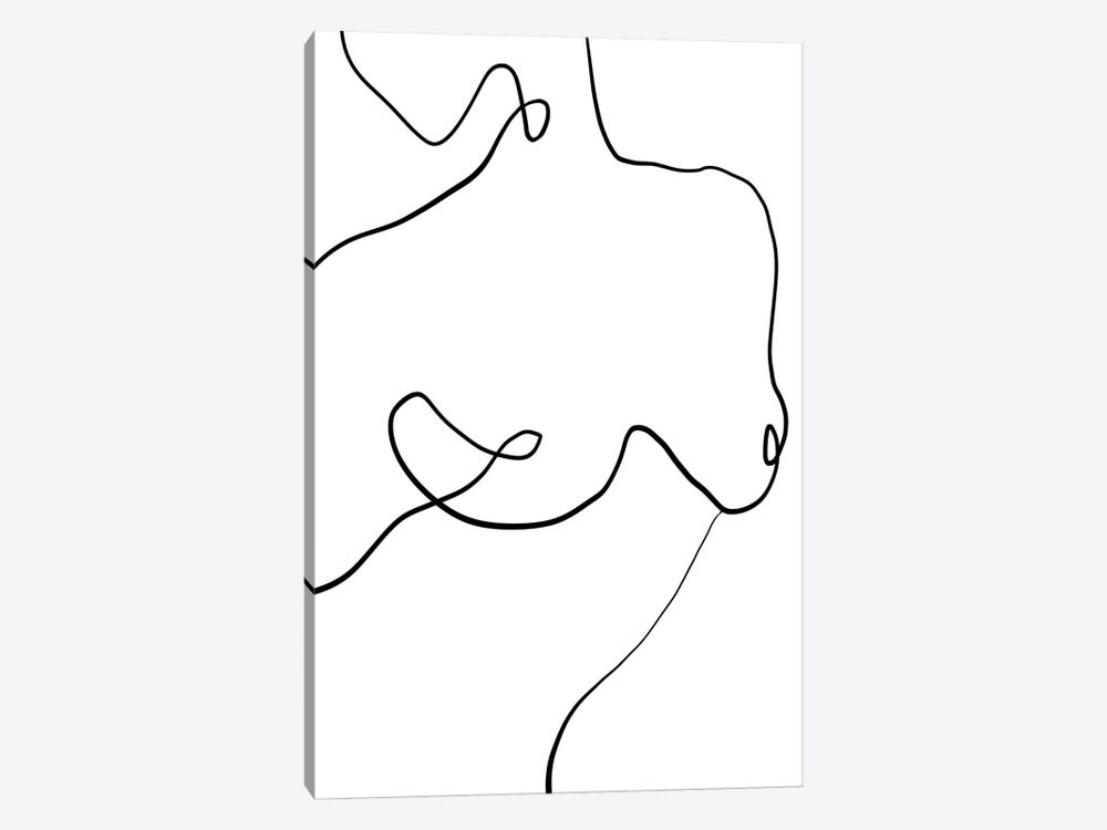 Nude Abstract Line by Nikki 1-piece Canvas Artwork
