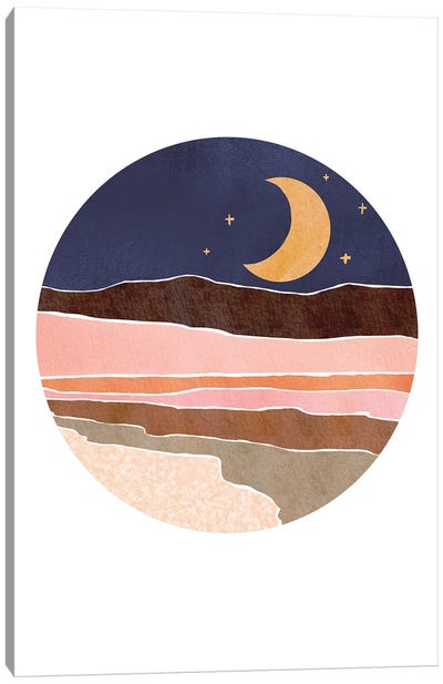 Crescent Moon Canvas Art Print - Nikki