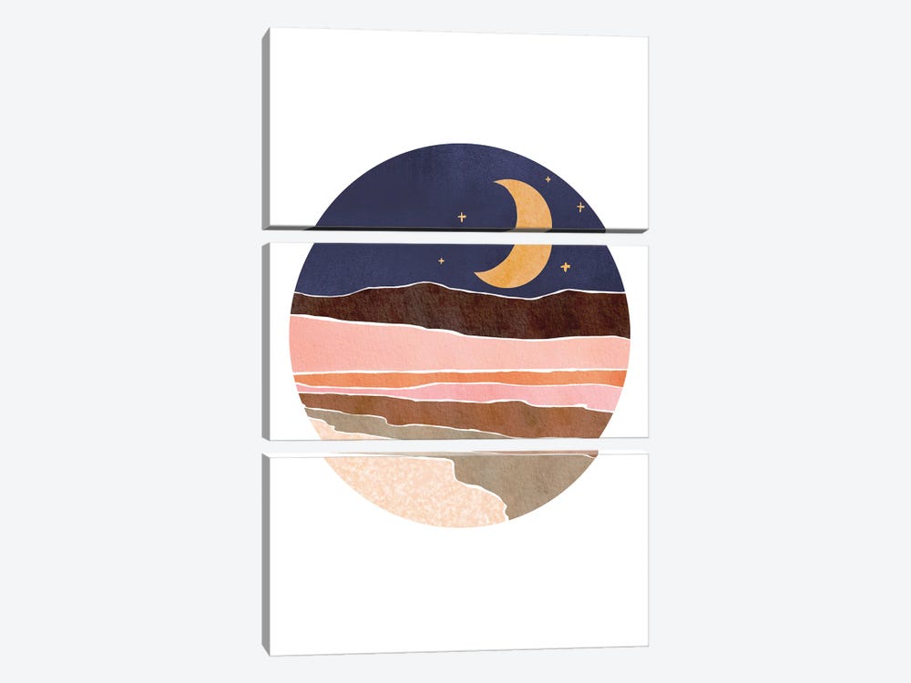Crescent Moon by Nikki 3-piece Art Print