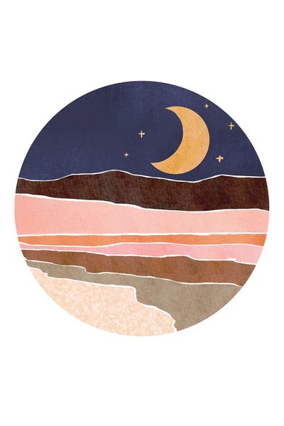 '70s Aesthetic: Crescent Moon by Nikki