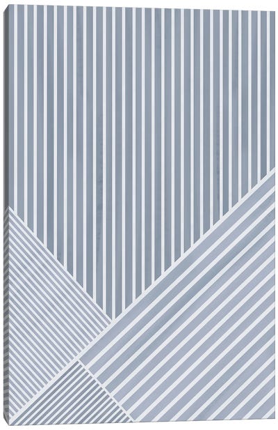 Blue Stripes Canvas Art Print - Nikki