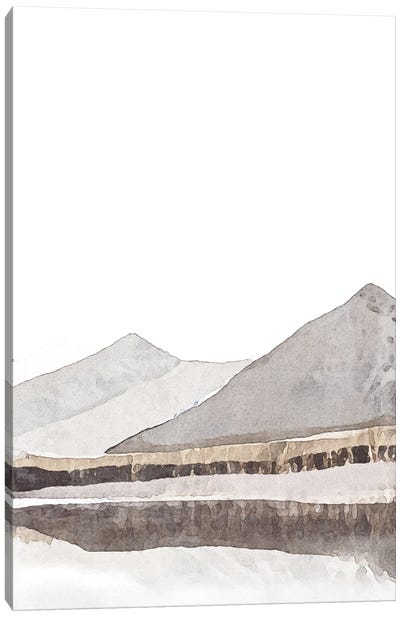 Monochrome Mountain Canvas Art Print - Nikki