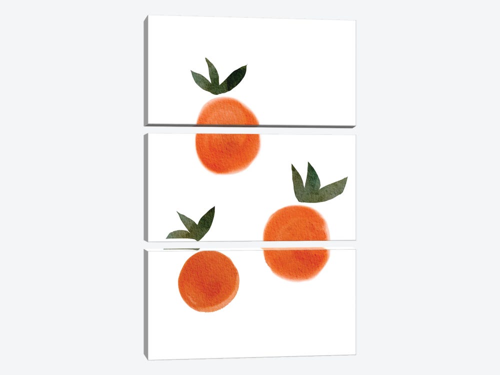 Orange by Nikki 3-piece Canvas Art