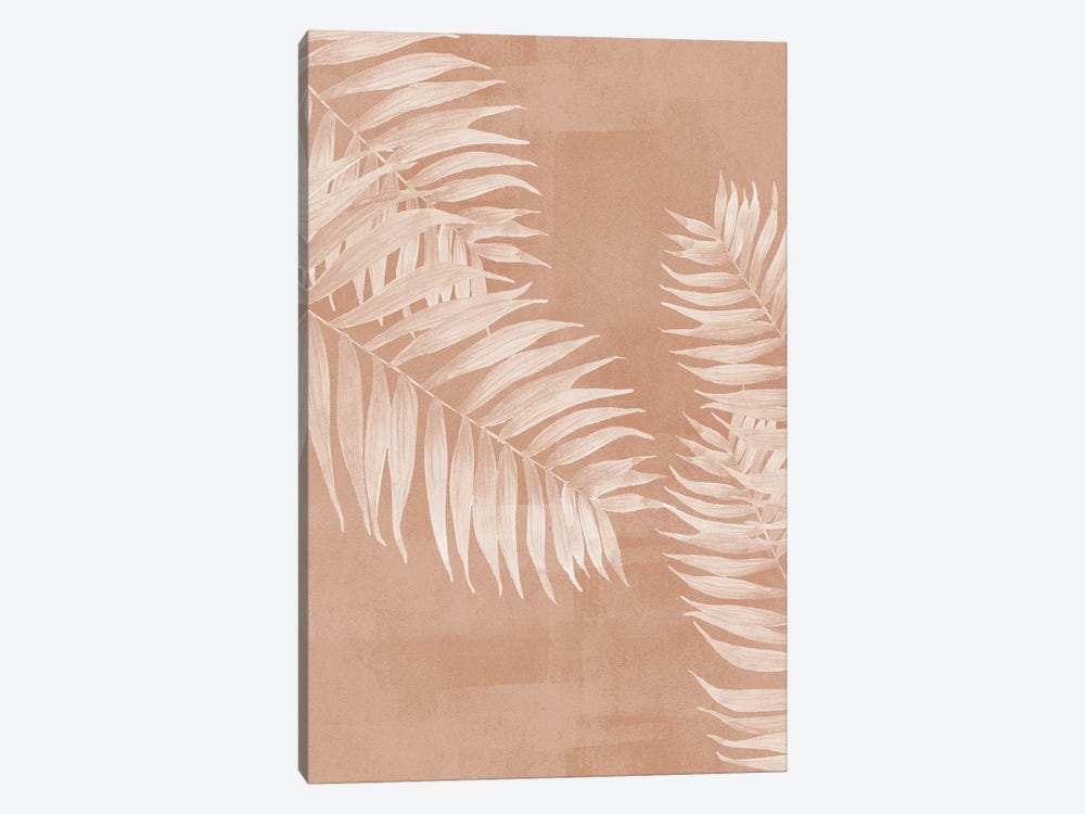 Terracotta Palm Leaves by Nikki 1-piece Canvas Print