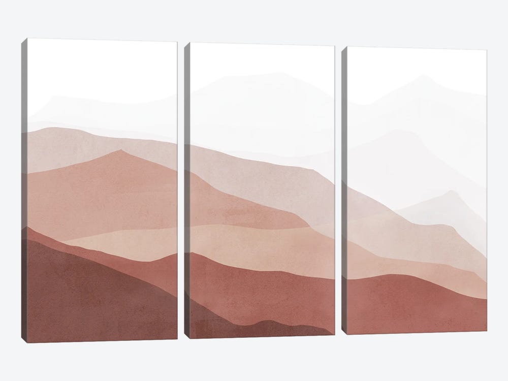 Brown Mountains by Nikki 3-piece Canvas Wall Art