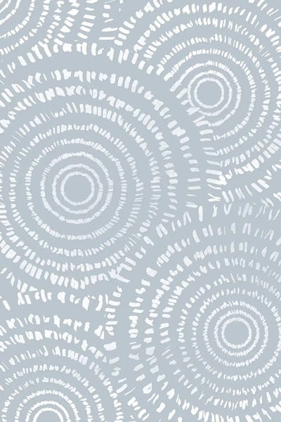 Blue Dotted Circle by Nikki framed wall art