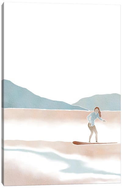 Woman Surfer Canvas Art Print - Nikki