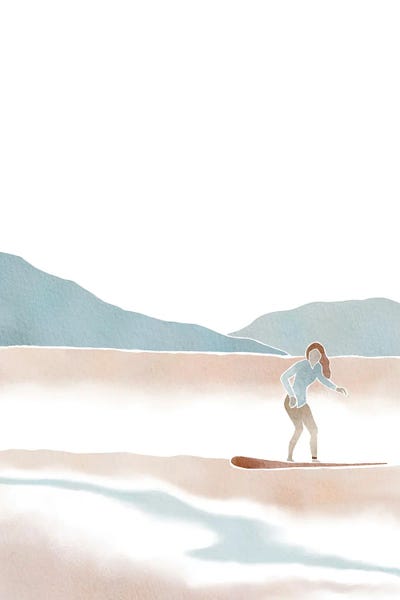 Minimalist Bohemian Decor: Woman Surfer by Nikki