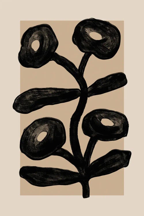 Minimalist Black Floral by Nikki wall art