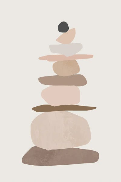 Stacked Rocks by Nikki framed wall art