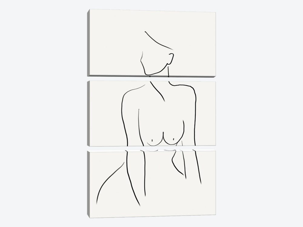 Woman Line by Nikki 3-piece Canvas Art Print