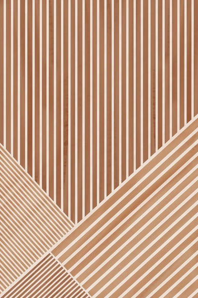 Minimalist Bohemian Decor: Terracotta Stripes by Nikki