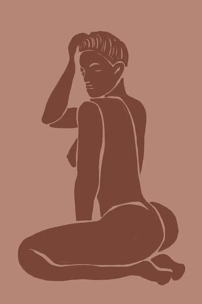 Minimalist Bohemian Decor: Terracotta Woman by Nikki