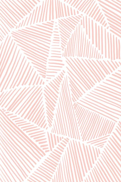 Minimalist Bohemian Decor: Pink Geometric Line by Nikki