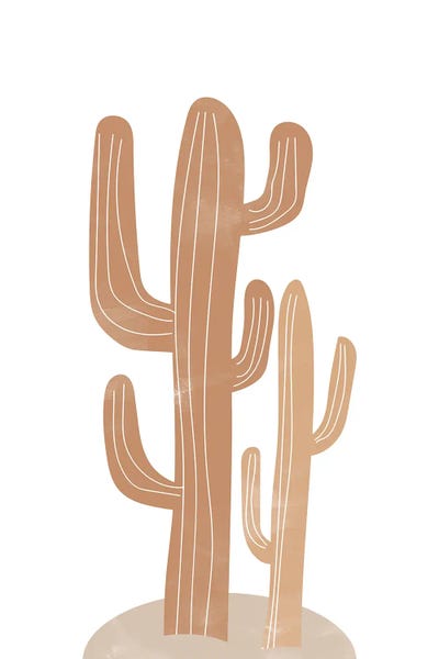 Beige Cactus by Nikki framed wall art